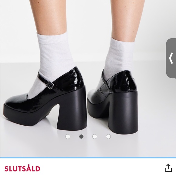ASOS Shiny Black Platform Mary Jane Shoes - Picture 8 of 9